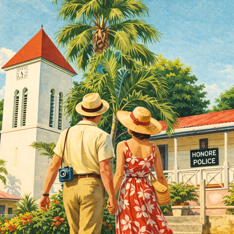 CIRCUIT À PIED SUR LES Lieux de tournage « Meurtres au paradis » dans le village de Deshaies.